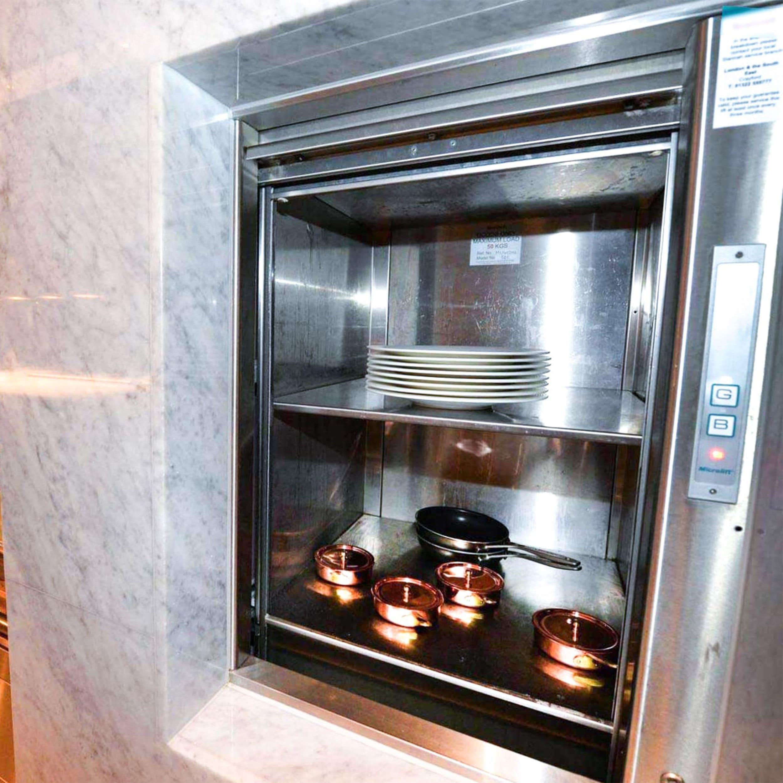 Daldoss Microlift dumbwaiter installed in a modern home